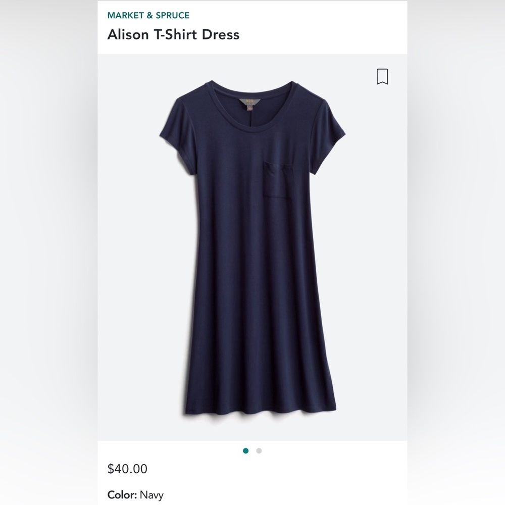 Navy T-Shirt Dress size L NWT